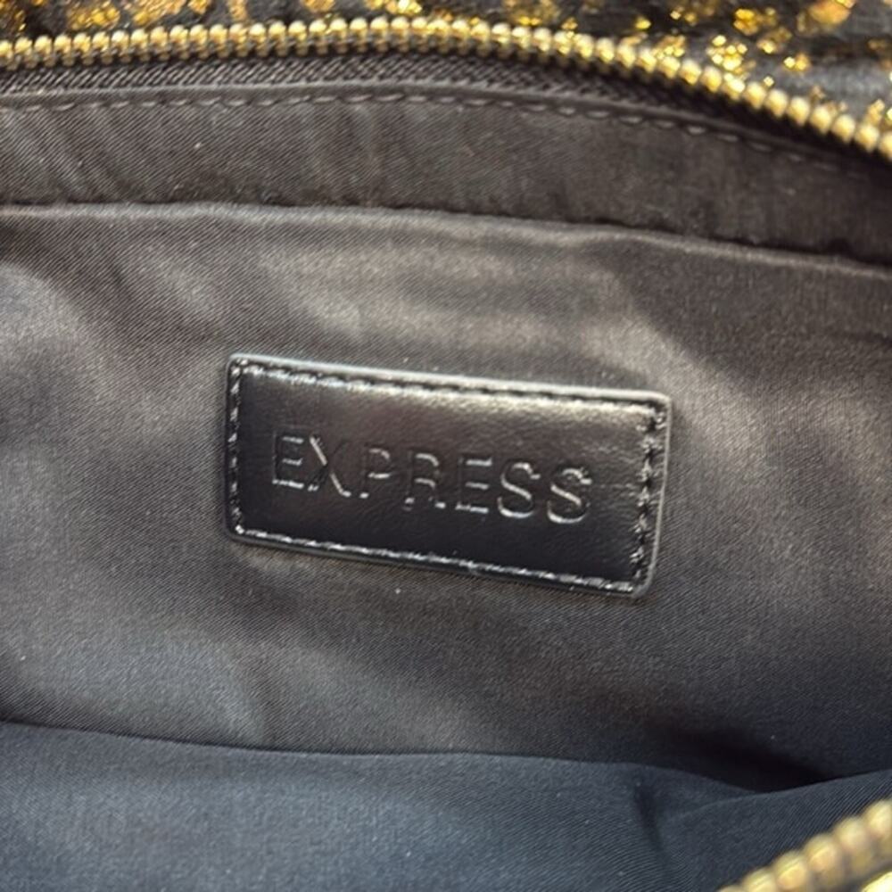 Express Black & Gold Cheetah Print Y2k 80's Ruffl… - image 4